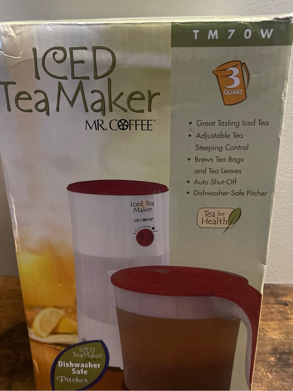 Mr. Coffee Iced Tea Maker - White with Red Accents